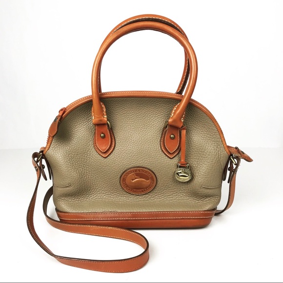 Dooney & Bourke Handbags - Dooney and Bourke Brown Tan Leather Crossbody Bag